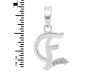 Cubic Zirconia Alphabet E Pendant CUZ-RDA-161.