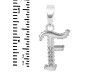 Cubic Zirconia Alphabet F Pendant CUZ-RDA-162.