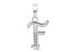 Cubic Zirconia Alphabet F Pendant CUZ-RDA-162.