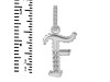 Cubic Zirconia Alphabet F Pendant CUZ-RDA-188.