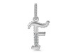 Cubic Zirconia Alphabet F Pendant CUZ-RDA-188.