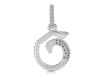Cubic Zirconia Alphabet G Pendant CUZ-RDA-189.