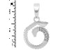 Cubic Zirconia Alphabet G Pendant CUZ-RDA-163.