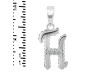 Cubic Zirconia Alphabet H Pendant CUZ-RDA-164.