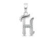 Cubic Zirconia Alphabet H Pendant CUZ-RDA-164.