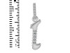 Cubic Zirconia Alphabet I Pendant CUZ-RDA-191.