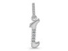 Cubic Zirconia Alphabet I Pendant CUZ-RDA-191.