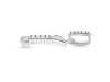 Cubic Zirconia Alphabet I Pendant CUZ-RDA-191.