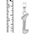 Cubic Zirconia Alphabet I Pendant CUZ-RDA-165.