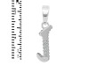 Cubic Zirconia Alphabet J Pendant CUZ-RDA-166.