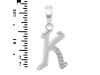 Cubic Zirconia Alphabet K Pendant CUZ-RDA-167.