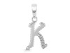 Cubic Zirconia Alphabet K Pendant CUZ-RDA-167.