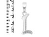 Cubic Zirconia Alphabet L Pendant CUZ-RDA-168.