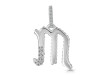 Cubic Zirconia Alphabet M Pendant CUZ-RDA-195.