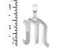 Cubic Zirconia Alphabet M Pendant CUZ-RDA-169.