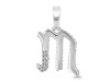Cubic Zirconia Alphabet M Pendant CUZ-RDA-169.
