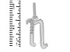 Cubic Zirconia Alphabet N Pendant CUZ-RDA-196.