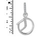 Cubic Zirconia Alphabet O Pendant CUZ-RDA-197.