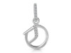 Cubic Zirconia Alphabet O Pendant CUZ-RDA-197.
