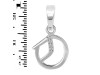 Cubic Zirconia Alphabet O Pendant CUZ-RDA-171.