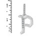 Cubic Zirconia Alphabet P Pendant CUZ-RDA-198.