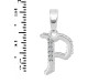 Cubic Zirconia Alphabet P Pendant CUZ-RDA-172.