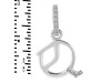 Cubic Zirconia Alphabet Q Pendant CUZ-RDA-199.