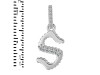 Cubic Zirconia Alphabet S Pendant CUZ-RDA-201.