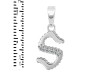 Cubic Zirconia Alphabet S Pendant CUZ-RDA-175.