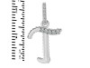 Cubic Zirconia Alphabet T Pendant CUZ-RDA-202.