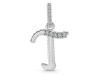 Cubic Zirconia Alphabet T Pendant CUZ-RDA-202.