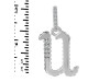 Cubic Zirconia Alphabet U Pendant CUZ-RDA-203.
