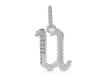 Cubic Zirconia Alphabet U Pendant CUZ-RDA-203.