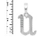 Cubic Zirconia Alphabet U Pendant CUZ-RDA-177.