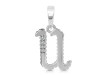 Cubic Zirconia Alphabet U Pendant CUZ-RDA-177.
