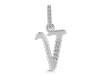 Cubic Zirconia Alphabet V Pendant CUZ-RDA-204.