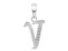 Cubic Zirconia Alphabet V Pendant CUZ-RDA-178.