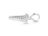 Cubic Zirconia Alphabet V Pendant CUZ-RDA-178.