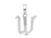 Cubic Zirconia Alphabet W Pendant CUZ-RDA-179.