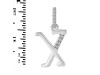 Cubic Zirconia Alphabet X Pendant CUZ-RDA-206.