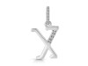 Cubic Zirconia Alphabet X Pendant CUZ-RDA-206.