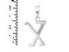 Cubic Zirconia Alphabet X Pendant CUZ-RDA-180.