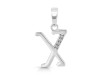 Cubic Zirconia Alphabet X Pendant CUZ-RDA-180.