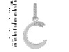 Cubic Zirconia Alphabet C Pendant CUZ-RDA-185.