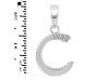 Cubic Zirconia Alphabet C Pendant CUZ-RDA-159.
