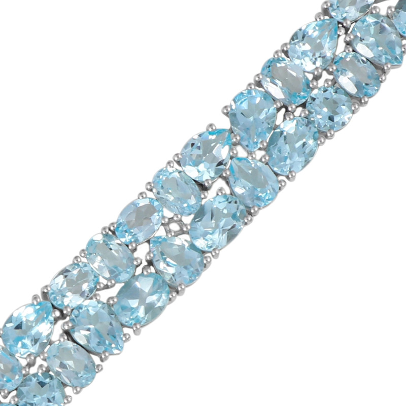 Blue Topaz Bracelet BTZ-RDB-93.