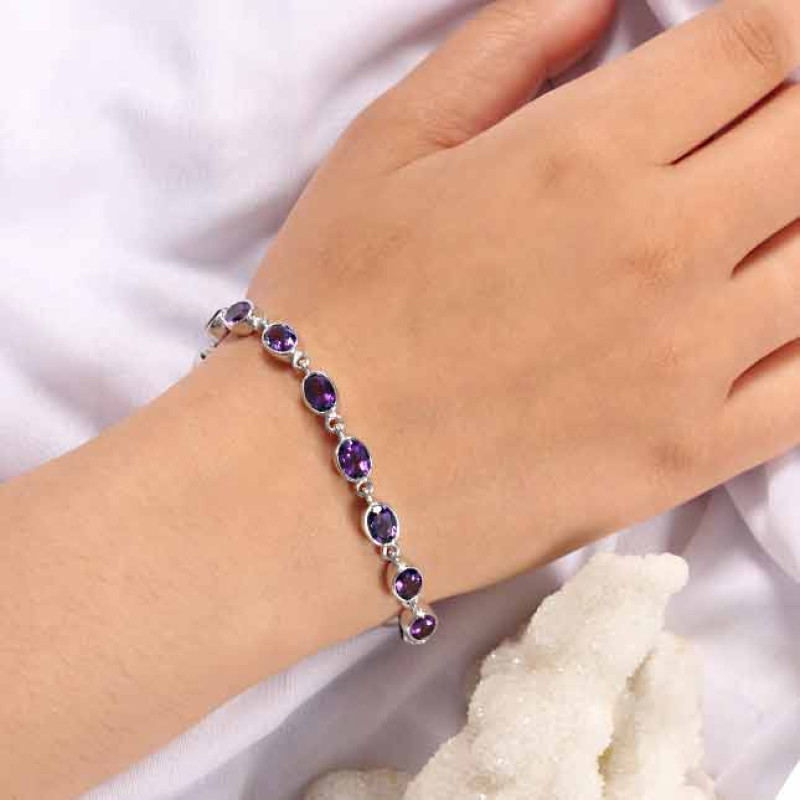 Amethyst Bracelet AMT-RDB-113-CUT.