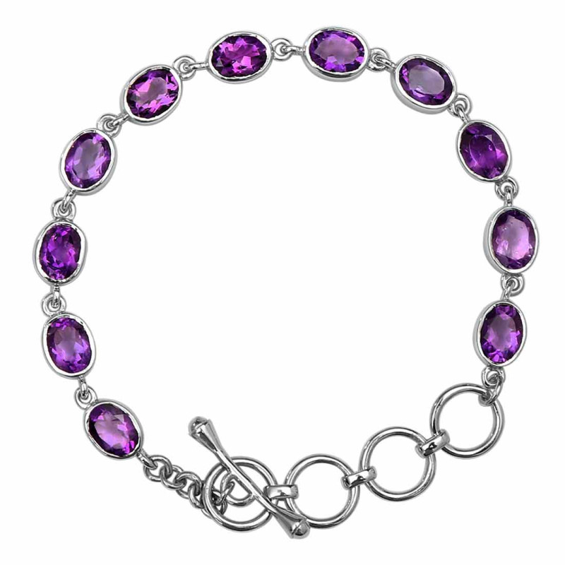 Amethyst Bracelet AMT-RDB-114-CUT.
