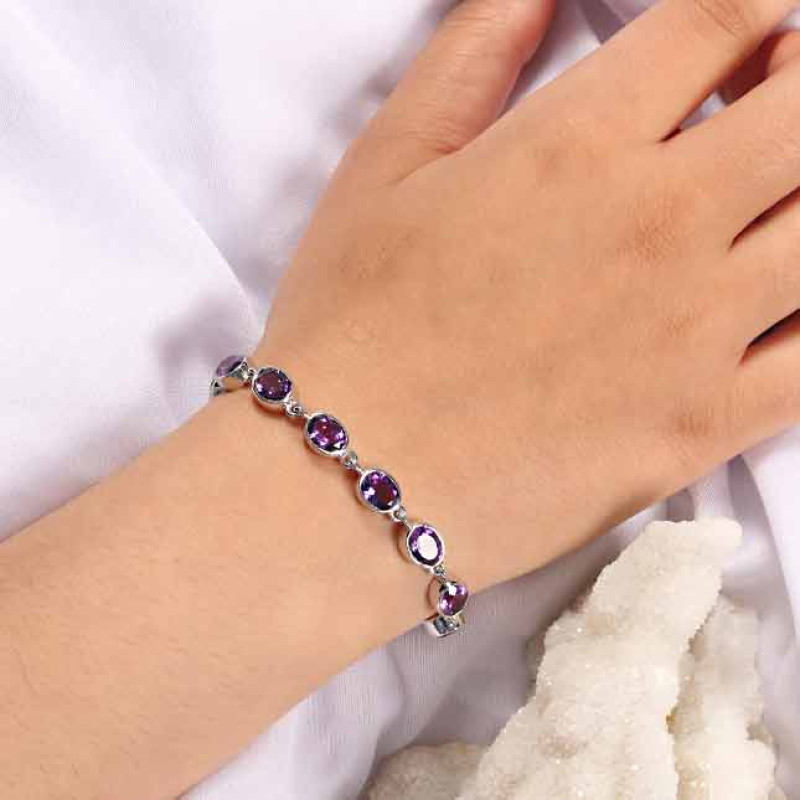 Amethyst Bracelet AMT-RDB-114-CUT.