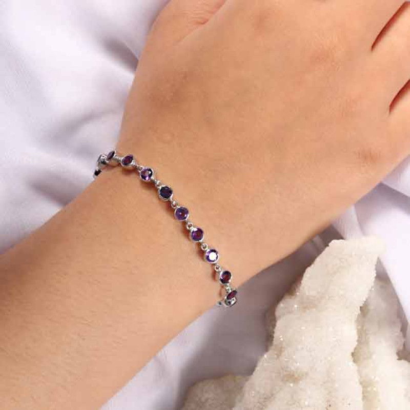 Amethyst Bracelet AMT-RDB-116-CUT.